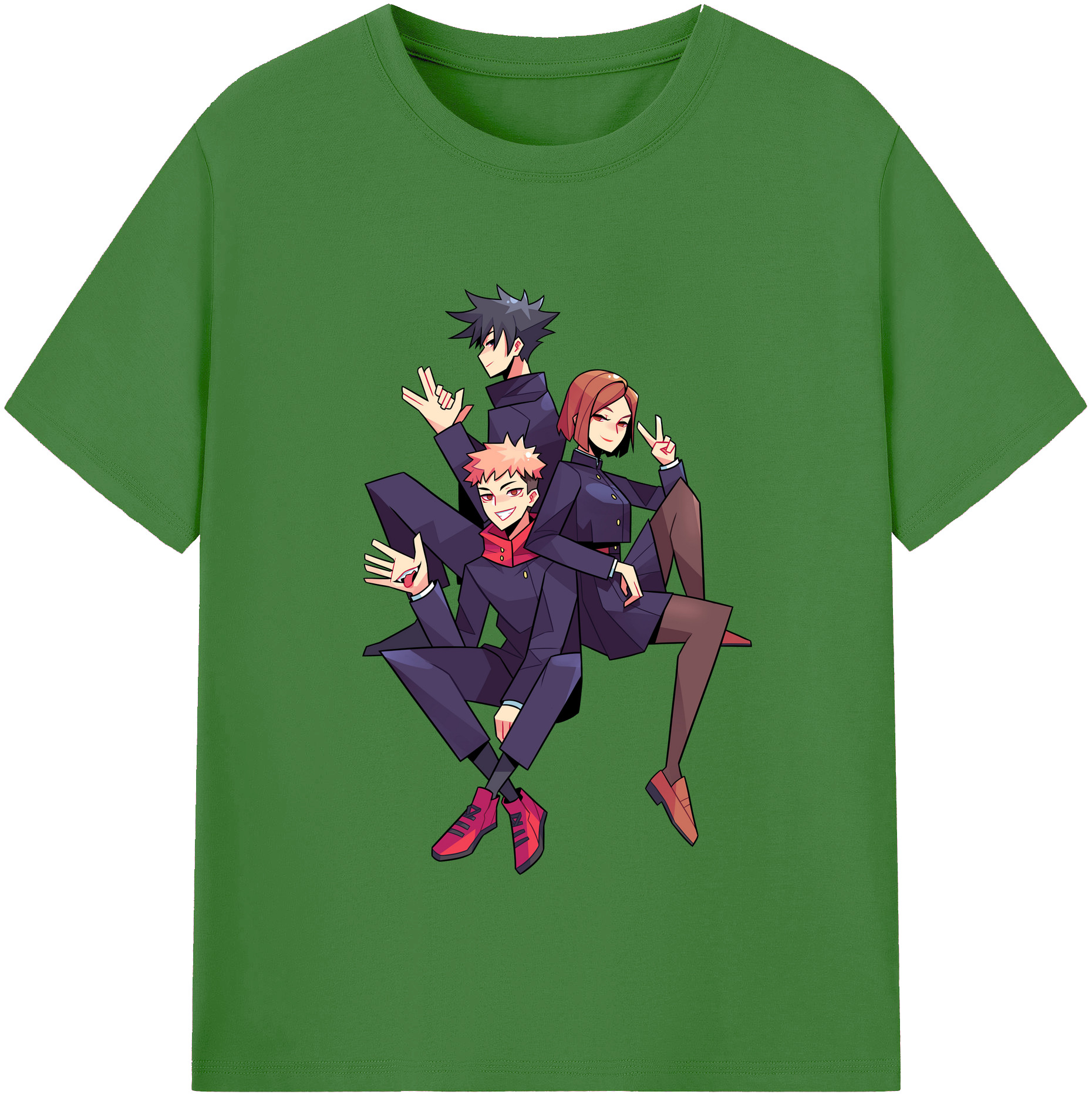 （画像用） 呪術廻戦 Jujutsu Kaisen レディースカジュアルプリントTシャツ（綿100％）